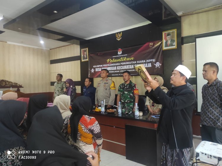 175 KPPS Desa Sukamekar Serentak Dilantik  Secara Khidmat