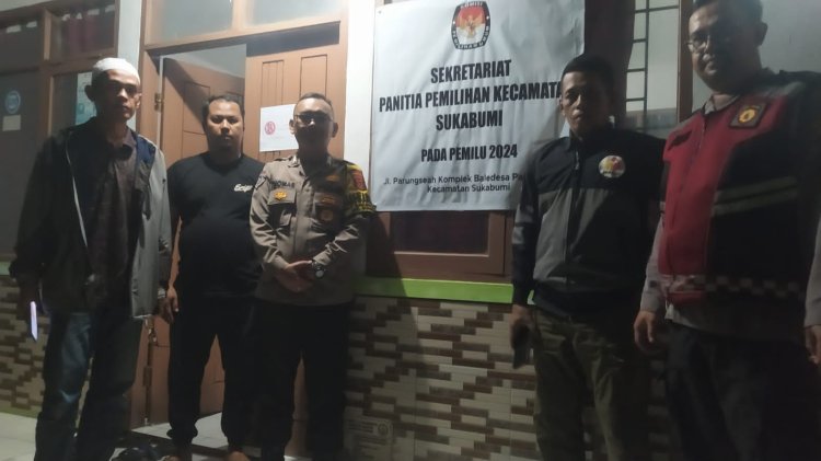 Polsek Sukabumi Laksanakan Patroli Serta Kontrol Gudang Logistik Pemilu