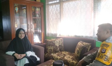 Cegah ‘Bullying’ , Bhabinkamtibmas Polres Sukabumi kota Kunjungi MTS Darul Mutaalimin Sukamekar