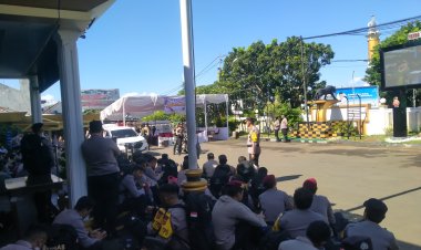 Kapolres Sukabumi Kota Pimpin Apel Siaga Pengamanan TPS