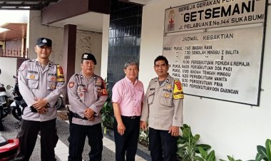 Berikan Rasa Aman Dan Nyaman Jemaat,Polsek Lembur situ Laksanakan Pengamanan Gereja