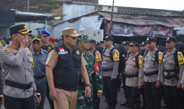 PJ Walikota Hadiri Pergeseran Pasukan Pengamanan TPS Pemilu 2024