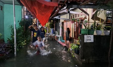 TPS Kemayoran Tergenang Banjir di Pemilu 2024