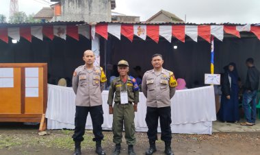 Polsek Cikole Laksanakan Patroli dan Pengamanan Kegiatan Pemungutan Suara Pemilu 2024