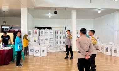 Antisipasi Keamanan, Kapolres Kaur Monitoring Dua Gudang Logistik Pemilu PPK