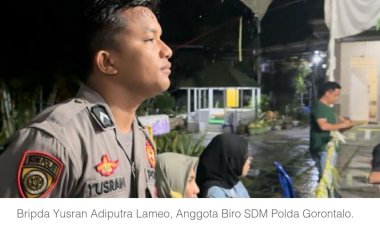 Meski Rumah Terbakar, Polisi di Gorontalo Ini Tetap Selesaikan Tugas Jaga TPS