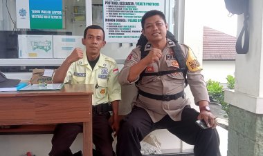 Bersama Satuan Pengamanan (Satpam), Bhabinkamtibmas Jalin Sinergitas & Kemitraan