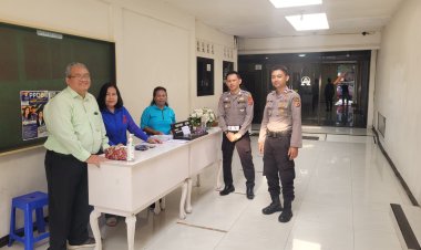 Minggu Kasih, Polsek Cisaat Berikan Pengamanan Ibadah Kebaktian Minggu Gereja GKI