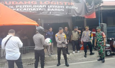 Kapolres Sukabumi Kota Pantau Pengamanan Logistik PPK