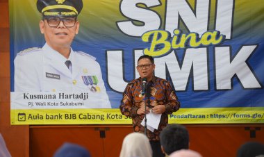 PJ Wali Kota Sukabumi Kusmana Hartadji Buka Pelatihan Standar Nasional Indonesia (SNI) Bina Usaha Mikro Kecil (UMK)