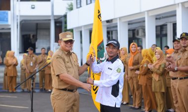 PJ Walikota Sukabumi Lepas Tim Marching Band Gema Swara Kota Sukabumi,Ikuti Lomba Percusion Batle
