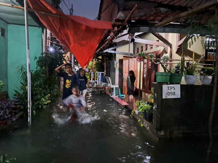 TPS Kemayoran Tergenang Banjir di Pemilu 2024