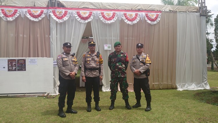 Kapolsek Sukabumi Pimpin Pengamanan Pemungutan Suara