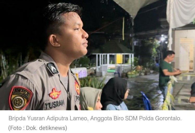 Meski Rumah Terbakar, Polisi di Gorontalo Ini Tetap Selesaikan Tugas Jaga TPS