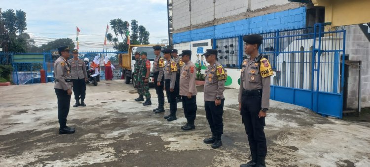 Kapolsek Sukabumi Pimpin Apel Rapat Pleno Tingkat Kecamatan Sukabumi