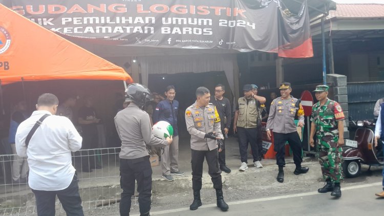 Kapolres Sukabumi Kota Pantau Pengamanan Logistik PPK