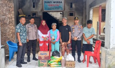 Polres Bitung Kunjungi dan Beri Bantuan Panti Werda Emilya