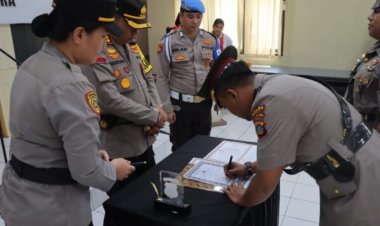AKBP Dandung Pimpin Sertijab, Kapolsek Dimembe Resmi Jabat Kasat Reskrim