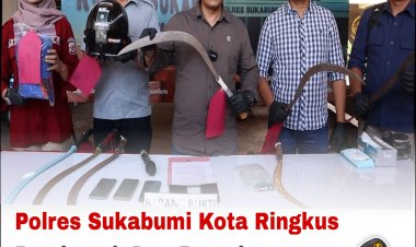 Polres Sukabumi Kota Ringkus Pembacok  Dua Remaja