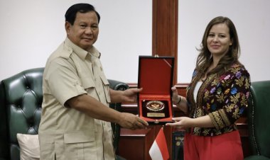 Menhan RI Prabowo Sambut Kunjungan Kehormatan Dubes Hongaria H.E. Ms. Lilla Karsay, Bahas Transfer Teknologi