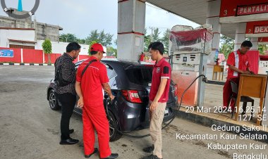 Polres Kaur Lakukan Inspeksi  di Seluruh SPBU Setempat