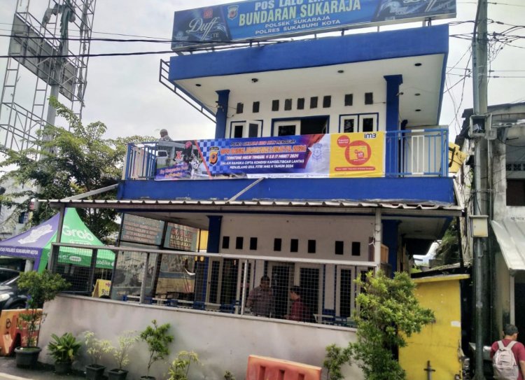 Pasang Puluhan Spanduk, Polres Sukabumi kota Sosialisasikan Ops Keselamatan Lodaya 2024