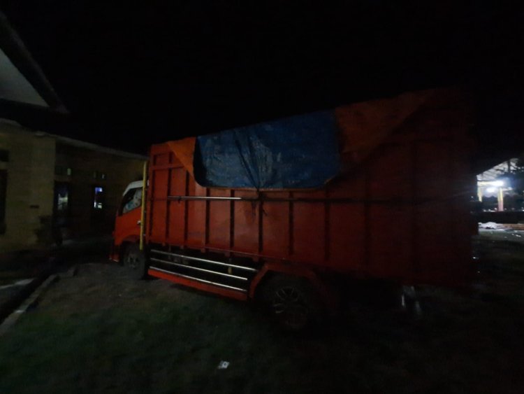 Polisi Amankan Truck Pengangkut 291 Kayu Miranti Ilegal