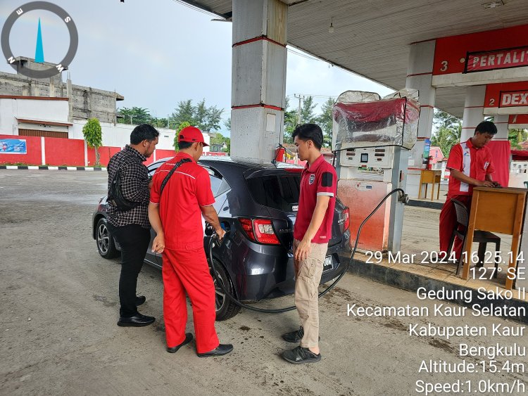 Polres Kaur Lakukan Inspeksi  di Seluruh SPBU Setempat