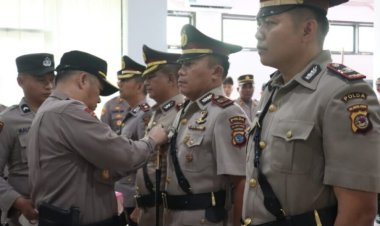 Kapolres Bolsel Pimpin Sertijab, Wakapolres dan Kasat Intelkam Resmi Berganti