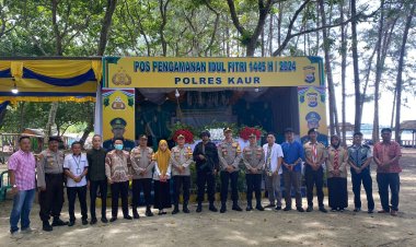 Kapolres Kaur Lakukan Pengecekan ke Posyan Linau dan Pospam Laguna