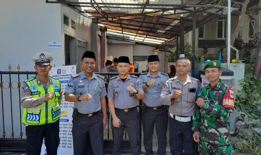 Polsek Warudoyong Laksanakan  Pengamanan Kunjungan Tatap Muka di Lapas Nyomplong