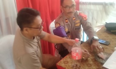 Personil Gabungan PosPam Ketupat Lodaya 2024 Bundaran Sukaraja, Cek Kesehatan