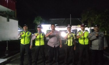 Ciptakan rasa Aman, Patroli Polsek Sukaraja Bina Satpam PT Gudang Garam