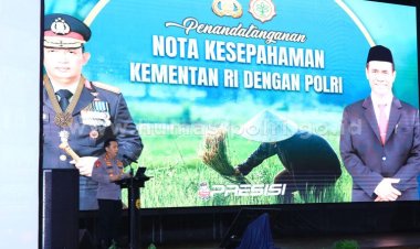 Wujudkan Peningkatan Ketersediaan Pangan, Kapolri-Mentan Tandatangani MoU