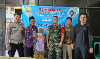 Sinergitas 3 Pilar, Amankan Penyaluran Bansos Desa Gebang Ilir
