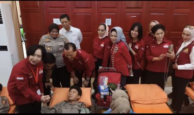 PPDI dan PMI Gelar Donor Darah  di Sekolah Polisi Wanita