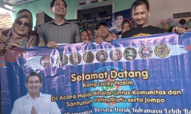 Ketua Pembina GPI Lucky Hakim Berikan Santunan Anak Yatim dan Jompo