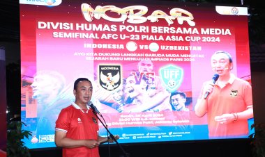 Nobar Semifinal Piala Asia U-23 Bareng Wartawan, Kadiv Humas Bicara Persatuan Bangsa