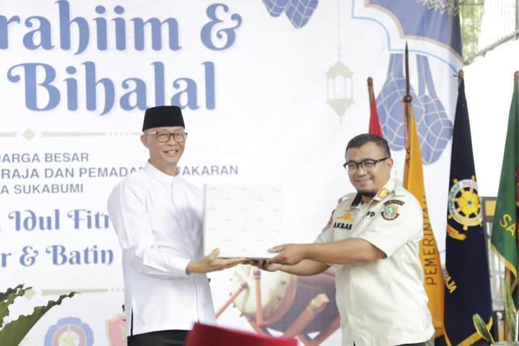 Satpol PP, dan Damkar Kota Sukabumi Gelar Silaturahmi  Halal Bihalal Idul Fitri 1445 H