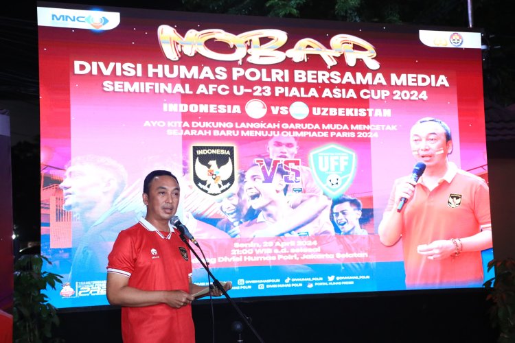 Nobar Semifinal Piala Asia U-23 Bareng Wartawan, Kadiv Humas Bicara Persatuan Bangsa