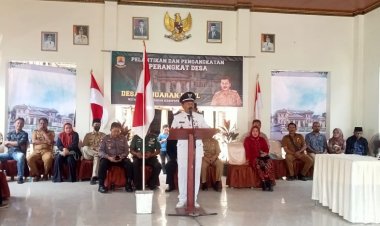 Kapolsek Pabuaran Polresta Cirebon Hadiri Pengukuhan dan Pelantikan Perangkat Desa