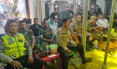 Sinergitas TNI -Polri, Bhabinkamtibmas dan Babinsa Amankan Acara Syukuran Warga