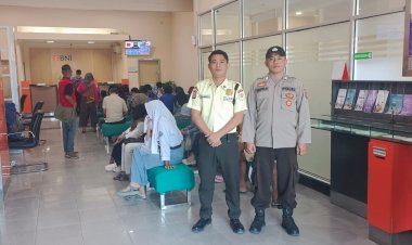 Jaga Kondusifitas Objek Vital, Polsek Losari Laksanakan Pengaman Kantor Perbankan