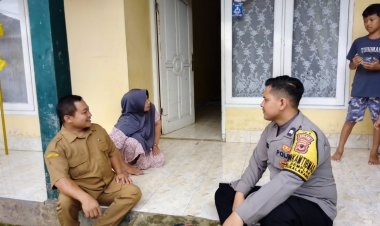 Silaturahmi Dengan Warga, Bhabinkamtibmas Desa Semplak Laksanakan Giat Sambang