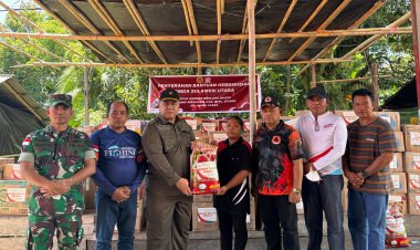 Kabinda Sulut Salurkan Bantuan Kemanusiaan Erupsi Gunung Ruang di Tagulandang