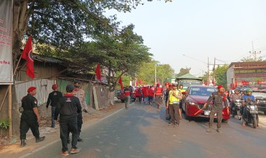 Polsek Talun Amankan Kegiatan Obor Api Perjuangan