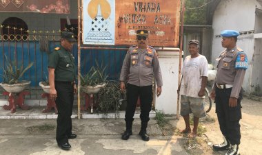 Sinergitas TNI -Polri, Kapolsek Bersama Danramil Arjawinangun Kontrol Vihara Budi Asih