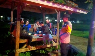 Melalui Patroli Siskamling Polsek Gebang Ajak Warga Cegah Kejahatan