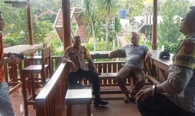 Ciptakan Rasa Aman, Kapolsek Sukaraja Patroli Objek Wisata Waterpark De'Tani