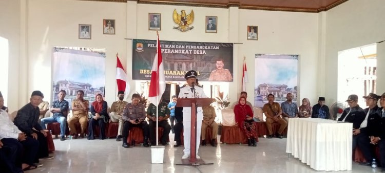 Kapolsek Pabuaran Polresta Cirebon Hadiri Pengukuhan dan Pelantikan Perangkat Desa